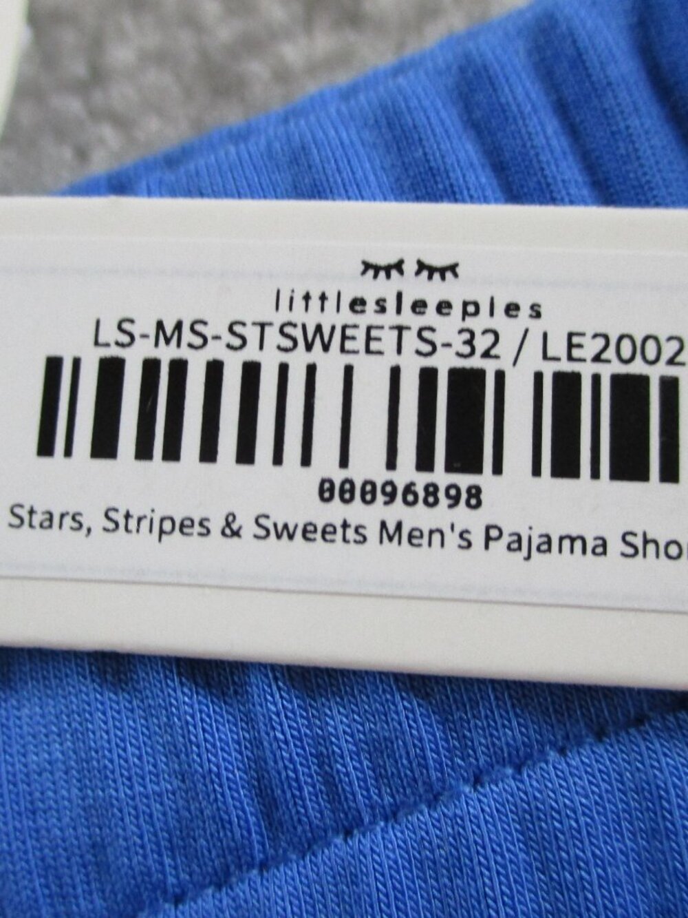 Little Sleepies Pajama Shorts Mens 3XL XXXL Blue Stars Stripes and Sweets Bamboo - Picture 5 of 7